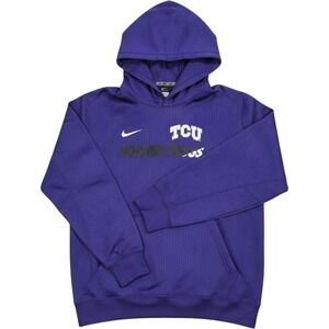 Nike TCU Horned Frogs Therma-FIT Hoodie Mens XXL Purple Pullover Sweatshirt READ